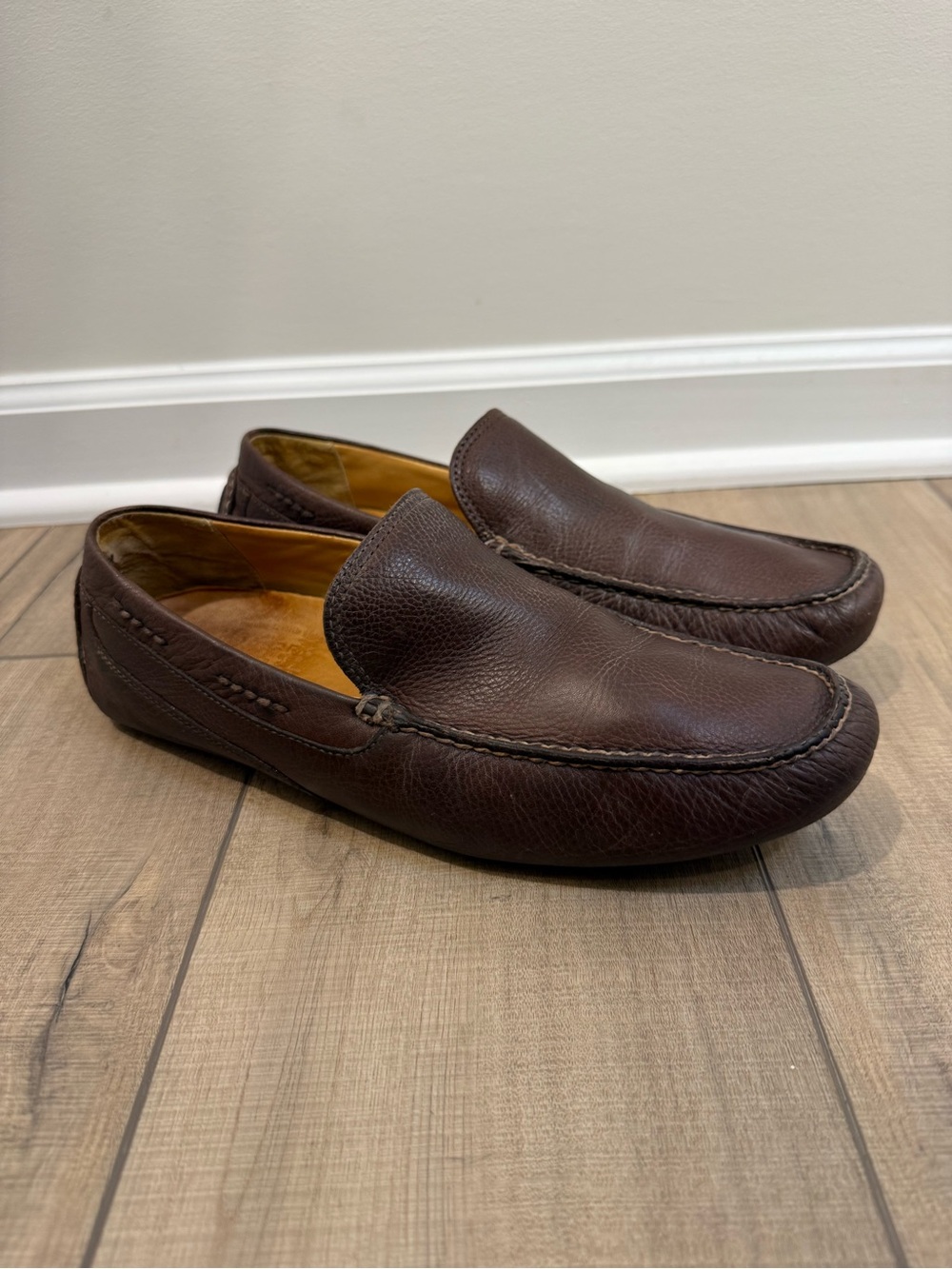 Sperry Dark Brown Leather Slip-On Loafers